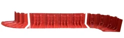 Vandsikring*ABS flodbarriere H: 52 cm indvendig kurve Rød