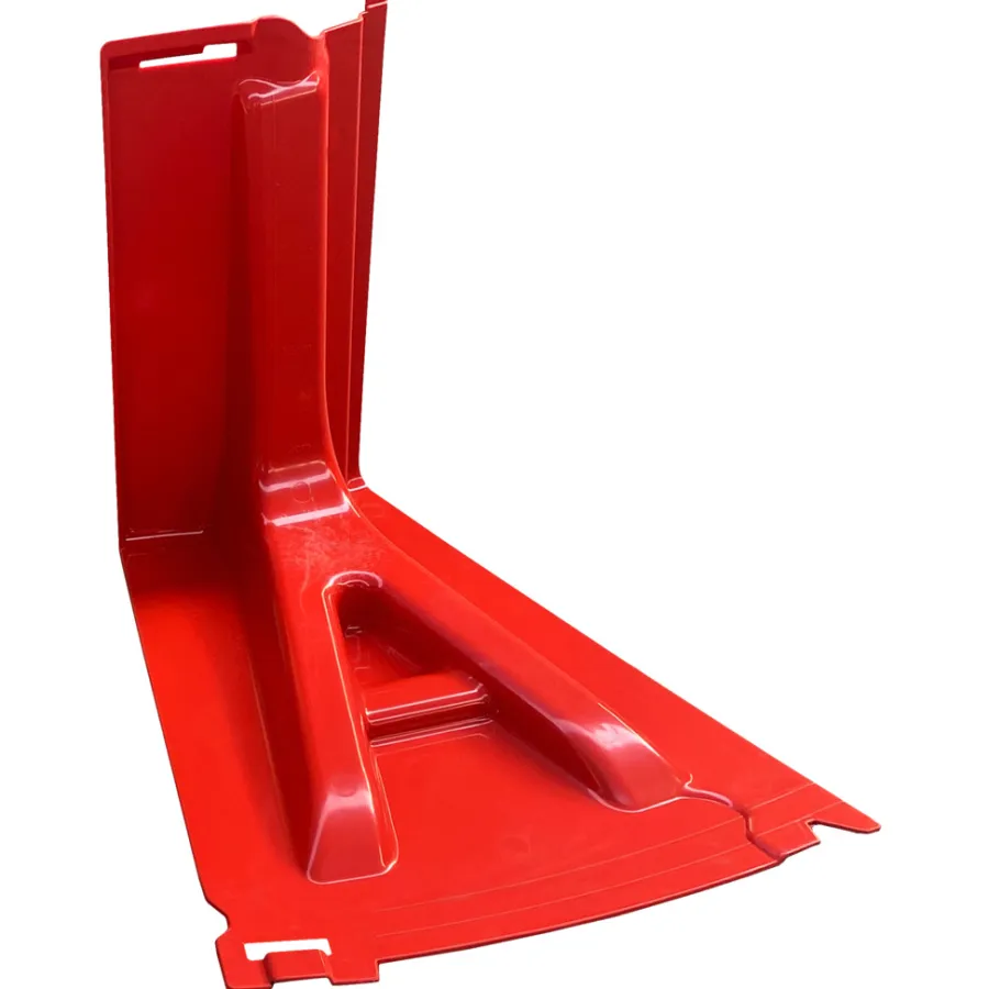 Vandsikring*ABS flodbarriere H: 52 cm udvendig kurve Rød