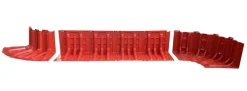 Vandsikring*ABS flodbarriere H: 52 cm udvendig kurve Rød