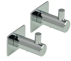 ADORA® Knager & Knagerækker*håndklædekrog m/tap og plade krom 2 stk.
