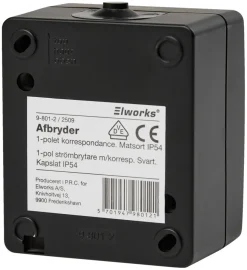 Elworks Stikkontakter & Afbrydere*Afbryder m/korrespondance enkelt - Matsort
