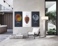 FibroTech Akustikpaneler & Tilbehør*Akustikbillede Art-Acoustic svanen 60 x 120 cm - mørk grå