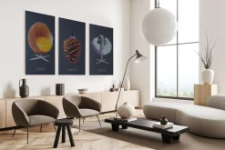 FibroTech Akustikpaneler & Tilbehør*Akustikbillede Art-Acoustic ægget 60 x 120 cm - mørk grå