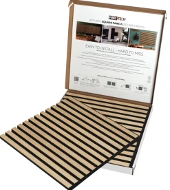 FibroTech Akustikpaneler & Tilbehør*Akustikpanel Square 22 × 520 × 520 mm 2-pk. Ash