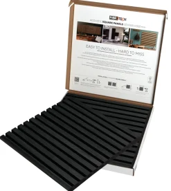 FibroTech Akustikpaneler & Tilbehør|Loftbeklædning*Akustikpanel Square 22 × 520 × 520 mm 2-pk. Black oak