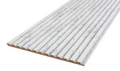 FibroTech Akustikpaneler & Tilbehør|Loftbeklædning*Akustikpanel Stone 520 x 2440 x 18 mm Marble white