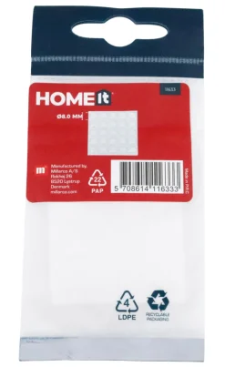 HOME it Filtpuder*Anslagsdæmpere Ø8 mm transparent 25 stk.