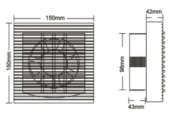 GRAD Ventilation*Badrumsventilator u/styring - Hvid