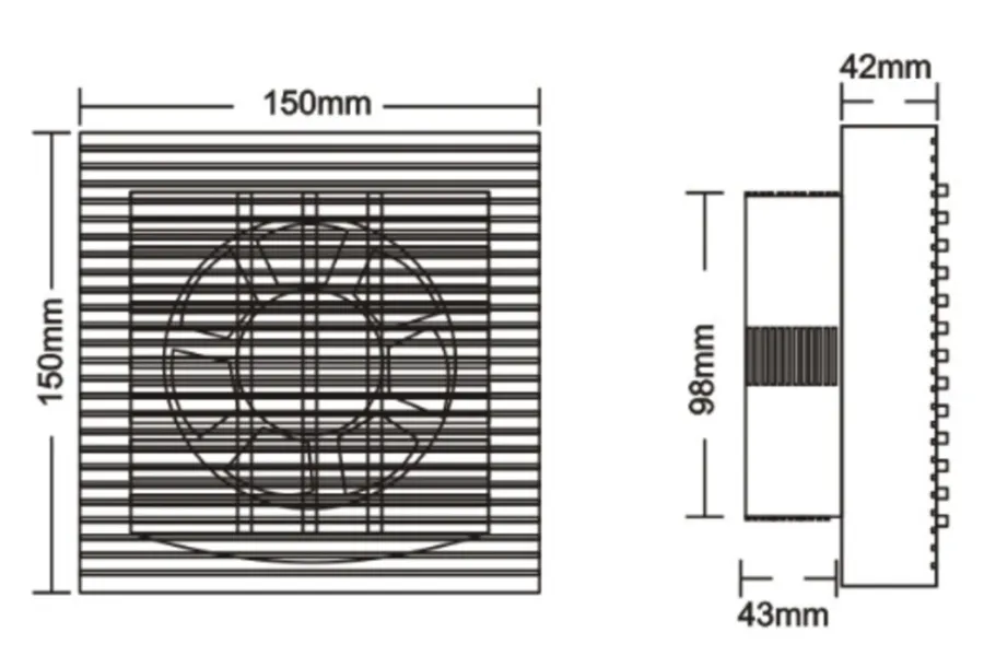GRAD Ventilation*Badrumsventilator u/styring - Hvid