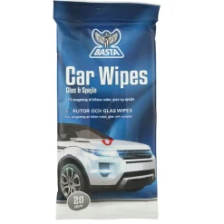 Basta Rengøring & Pudsemidler*Car Wipes glas & spejle 20 stk.