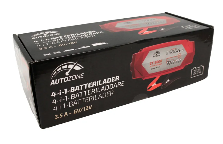 AutoZone® Autobatterier, El-Ladere & Ladekabler*Batterilader 1-3,5 A/6-12 V -