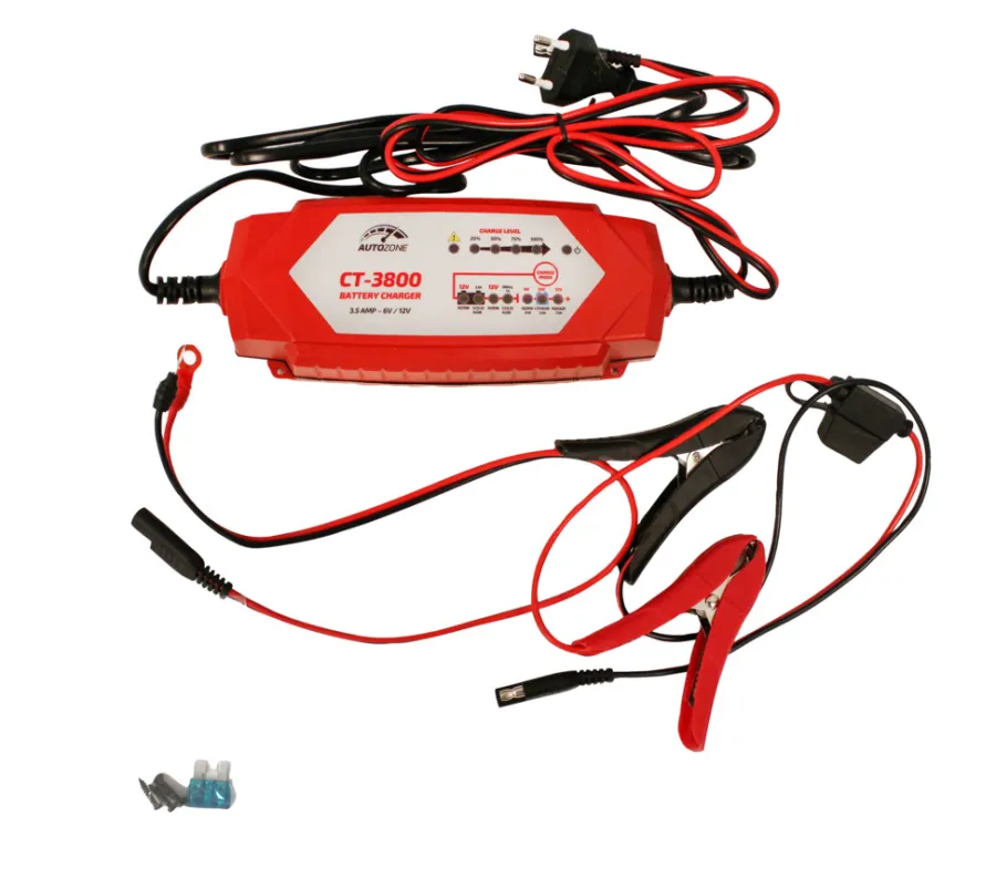 AutoZone® Autobatterier, El-Ladere & Ladekabler*Batterilader 1-3,5 A/6-12 V -
