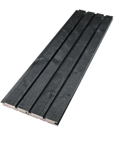 Imprægneret Træ|Facadeplader*Beklædning lodret sort 25 x 125 x 3000 mm 4-pk.