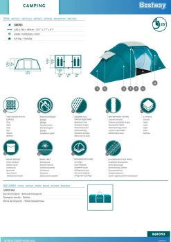 Bestway Telte & Campingmøbler*Family Ground telt til 4 personer