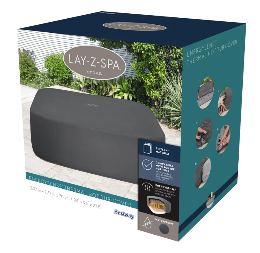 Bestway Poolcovers, Liners & Underlag*termocover til spabad 237 x 237 cm