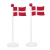 Gamle Danmark Pynt & Festudstyr|Flag & Flagstænger*Bordflag dannebrog 22 cm 2 stk.
