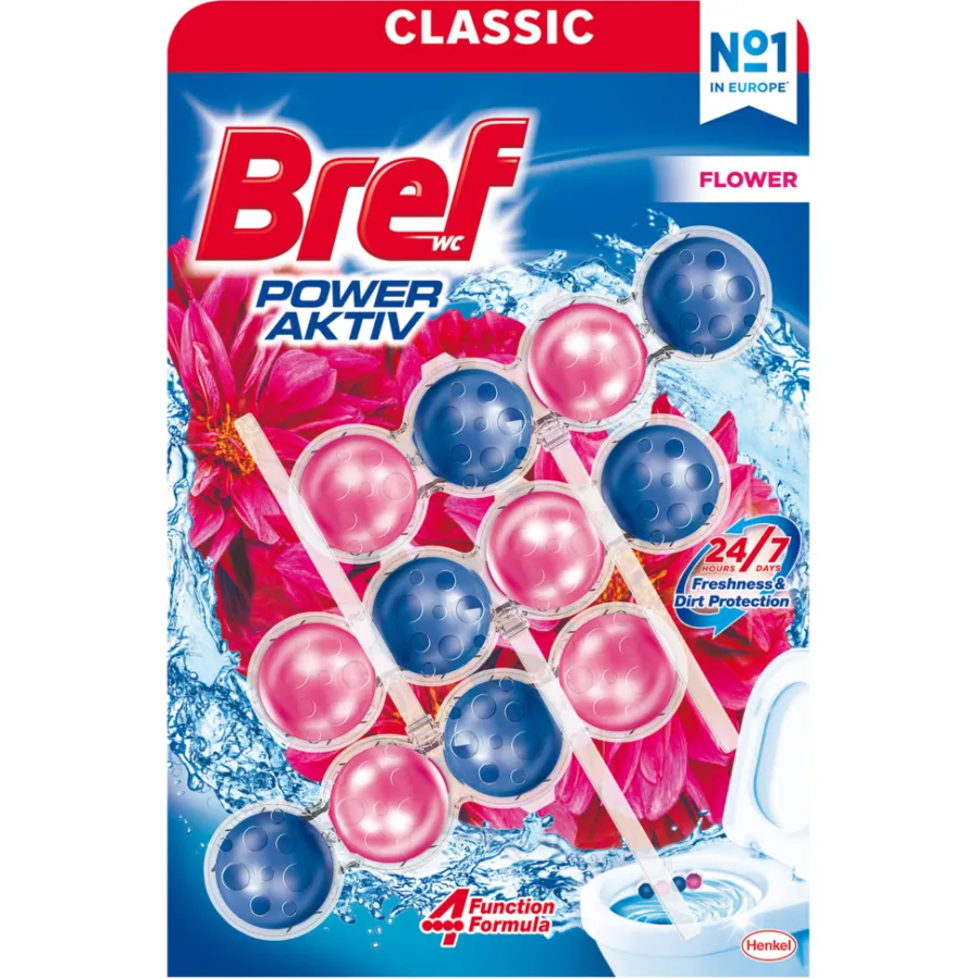Bref Rengøringsmidler*Power Active Flower toiletblok 3 x 50 g