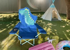 Sunlife® Sæsonafslutning|Telte & Campingmøbler*Børnecampingstol dinosaurus 35 x 35 x 62 cm -