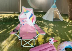Sunlife® Sæsonafslutning|Telte & Campingmøbler*Børnecampingstol enhjørning 35 x 35 x 62 cm -