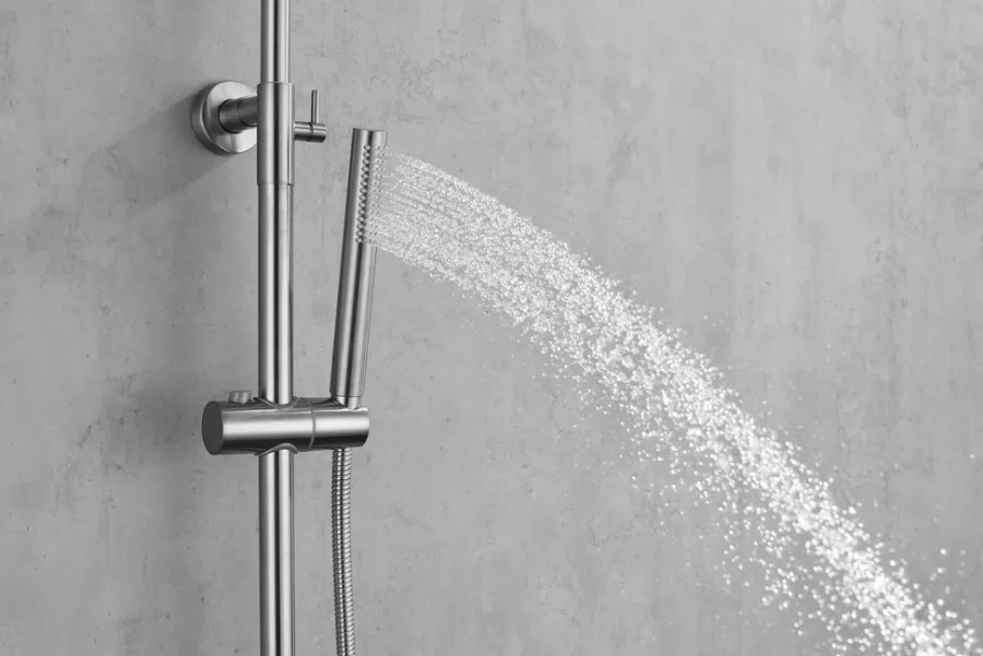 Rainshower Blandingsbatterier Til Bad Og Brus*Brusesæt m/termostat Ø250 mm børstet stål