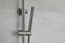 Blandingsbatterier Til Bad Og Brus*Brusesæt m/termostat Ø250 mm gunmetal