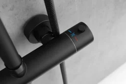 Blandingsbatterier Til Bad Og Brus*Brusesæt m/termostat Ø250 mm sort