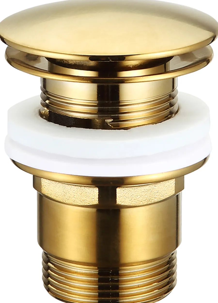 Reservedele Til Håndvaske*Bundventil pop-up 1 1/4" Ø66 mm børstet guld