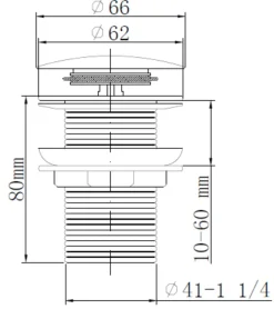Reservedele Til Håndvaske*Bundventil pop-up Ø66 × 80 mm hvid