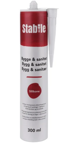 Stabile® Silikone*Bygge & Sanitet silikonefugemasse 300 ml - Hvid