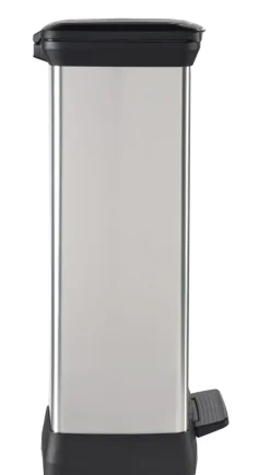 Curver Skraldespande|Affaldssortering*pedalspand sølv 50 liter Metalfinish