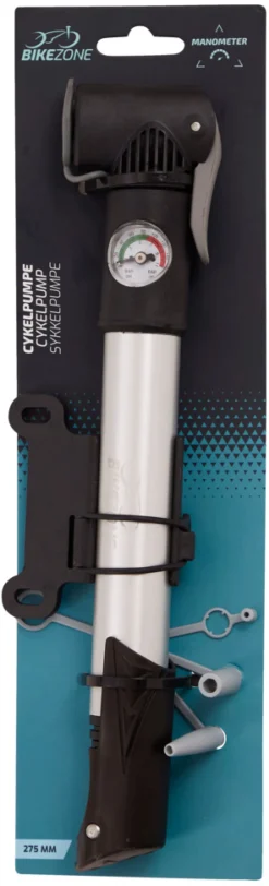 BikeZone® Cykelreparation & Lappegrej*Cykelpumpe mini m/manometer -