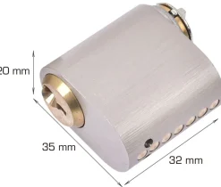 HOME it Dørhåndtag & Nøglecylindre*Cylinder oval 7-stift sølv
