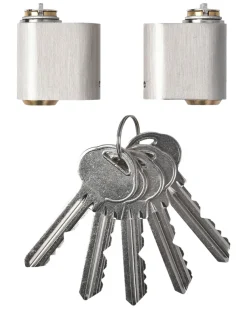 HOME it Dørhåndtag & Nøglecylindre*Cylinder oval 7-stift 2 stk. sølv