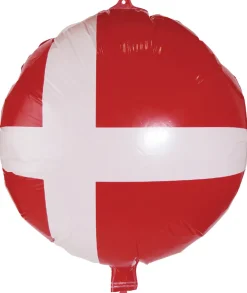 Pynt & Festudstyr*Dannebrogsflag folieballon Ø 45 cm