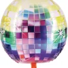Pynt & Festudstyr*Discokugle folieballon multifarvet 1 stk. Ø35 cm