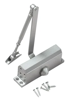Dør- & Vinduesbeslag*Dørlukker til 25-45 kg døre Grå aluminium