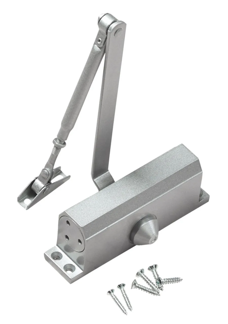 Dør- & Vinduesbeslag*Dørlukker til 25-45 kg døre Grå aluminium