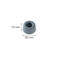 HOME it Dørstoppere*Dørstopper gummi Ø20 x 10 mm 5 stk.