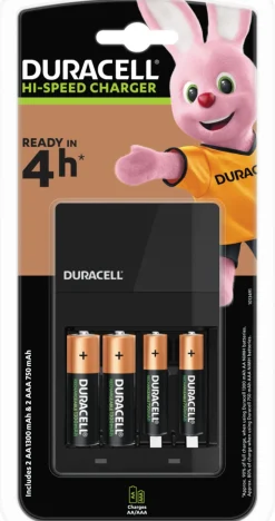 Duracell Genopladelige Batterier*oplader til AA- og AAA-batterier