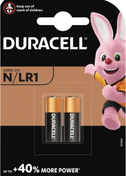 Duracell Batterier*Security N/LR1 alkaline batterier 2-pk.