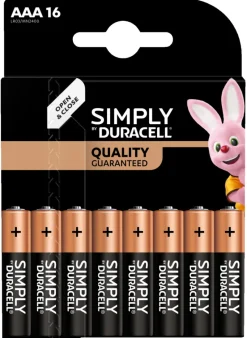 Duracell Batterier*Simply AAA alkaline batterier 16-pk.