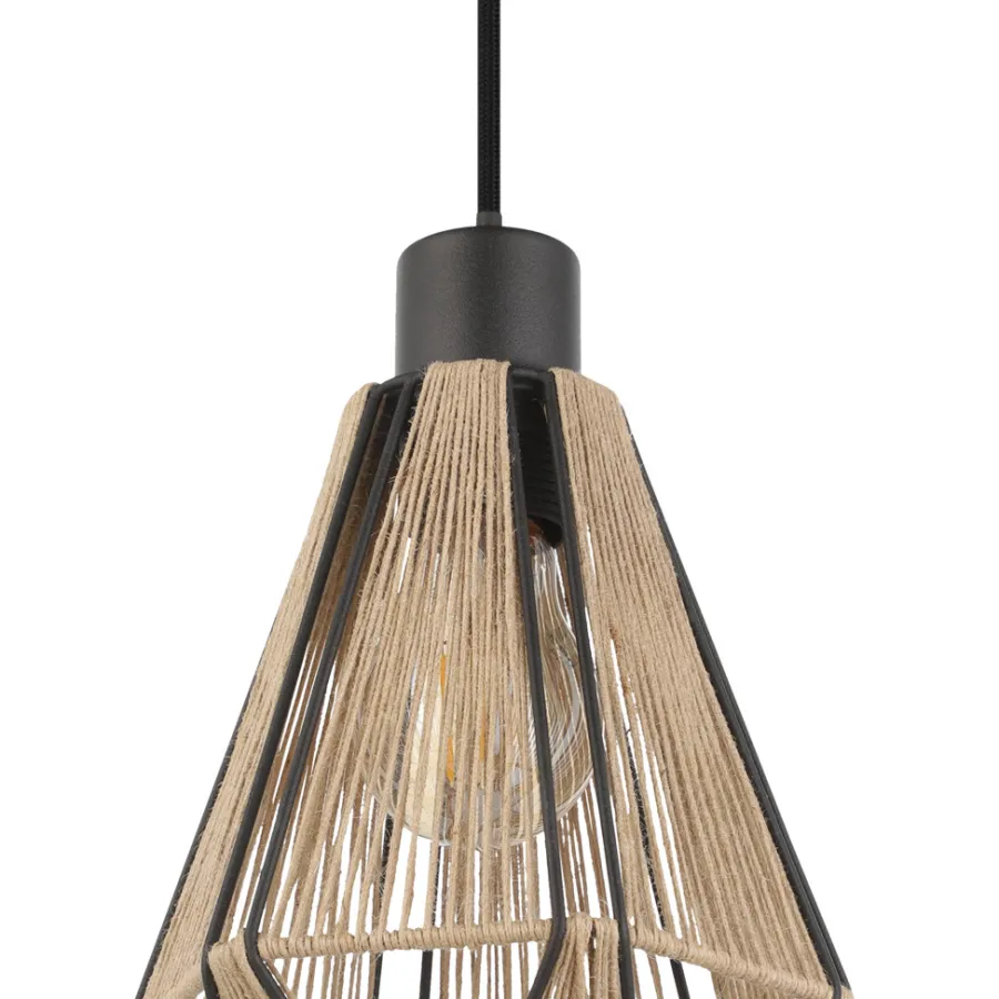 Eglo Loftlamper*Adwickle langbordspendel natur/sort L87 x H110 cm