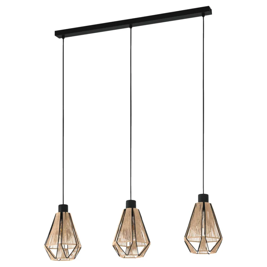 Eglo Loftlamper*Adwickle langbordspendel natur/sort L87 x H110 cm