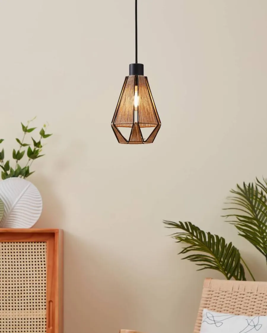 Eglo Loftlamper*Adwickle pendel Ø14,5 cm natur/sort