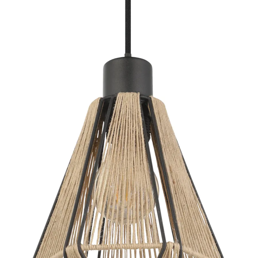 Eglo Loftlamper*Adwickle pendel Ø14,5 cm natur/sort