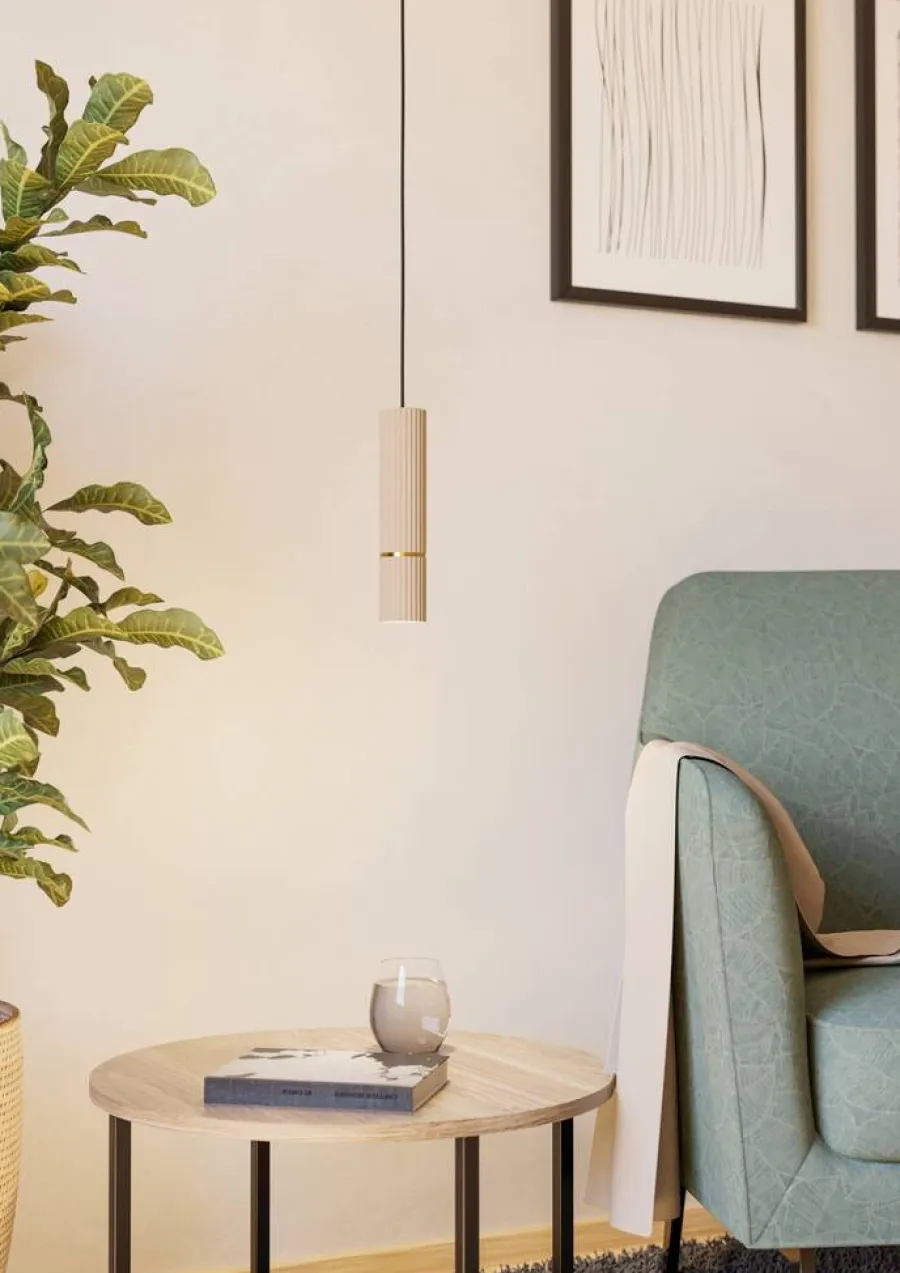 Eglo Loftlamper*Caminia pendel Ø6 cm Sand/børstet messinglook