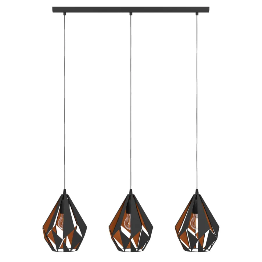 Eglo Loftlamper*Carlton langbordspendel sort 80,5 x 110 cm