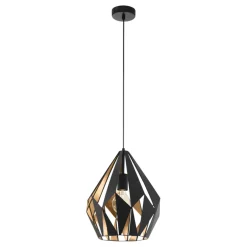 Eglo Loftlamper*Carlton pendel Ø31 cm sort/guld