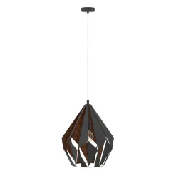 Eglo Loftlamper*Carlton pendel sort/kobberfinish Ø38,5 cm