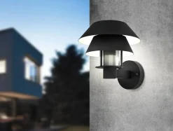 Eglo Udendørslamper*Chiappera væglampe Ø22 cm Sort/hvid